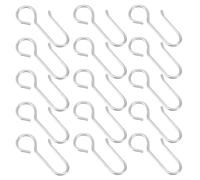 HOMSFOU 100 Pièces Crochets en S pour Rideaux, Acier Inoxydable Argenté | Installation Rapide sans Perçage ni Dommage au Plafond, Support Solide pour Tringle, Serviettes et Organisation Domestique