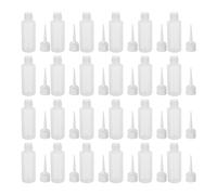 HOMSFOU 100 Pièces Flacon Applicateur à Pression 50ml en Plastique pour | Embout Fin Conique, Contrôle Précis de L’application, pour Colle Liquide et Remplissage de Fentes Étroites