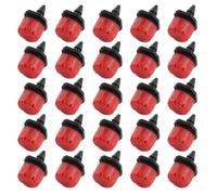 HOMSFOU 100 Pièces Goutteur pour Système D'arrosage Micro-pulvérisation, Émetteur Sprinkler Réglable 8 Trous, PP Rouge, Débit 0-140 L/h, pour Jardin et Pelouse, Serrage, Arrosage Uniforme