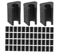 HOMSFOU 100 Pièces Protection Pied de Chaise Plastique Noir pour Grille de Lavabo Patins Antidérapants pour Meubles Accessoires de Sol pour Éviter Les Rayures et