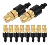 HOMSFOU 10pcs Embouts Brumisateurs en Cuivre Réglables pour Système D'irrigation, Buse D'atomisation Adaptée 4/7mm, Conception Économie D'eau pour Jardin