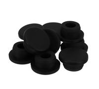 HOMSFOU 12 Pièces Bouchon de Tube en Silicone Noir pour Trous et Tuyaux 1
