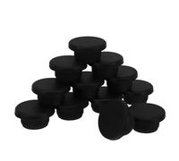 HOMSFOU 12 Pièces Bouchon en Silicone Noir 1 Pouce pour Tube et Bouteille,