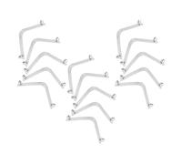 HOMSFOU 15 Pièces Pince en V pour Brosse de Piscine, Double Goupille | Acier Inoxydable Argenté, Installation Facile, Réduit les Latérales, pour Perche Télescopique