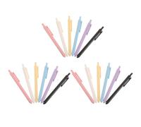 HOMSFOU 18 Pcs Stylo à Bille Rétractable Fin 0,5mm pour Prise de Notes | Plastique Noir, Encre Fluide Solide et Résistante à Décoloration, Usage Bureau et Journaling
