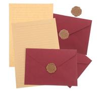 HOMSFOU 2 Ensembles Kit D'enveloppes D'invitation, Ensemble D'enveloppes et Papier, Papier, Style Occidental à Rabat Triangulaire, pour Mariage et Événement Spécial, pour Amis et