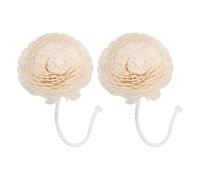 HOMSFOU 2 Pièces Diffuseur de Fleurs Artificielles Remplaçables, Coton | Durance Parfum Intérieur, Tige Souple Réglable, pour Flacons à Roseaux, Huiles et Décoration Maison