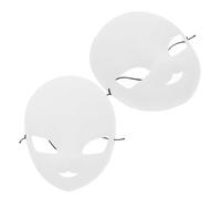 HOMSFOU 2 Pièces Masque Blanc Vierge en Plastique Pvc Mat, Masque à Peindre Soi-même pour Cosplay et Fêtes, Taille, pour DIY et Défilés de Mode Couleur Aléatoire