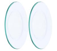 HOMSFOU 2 Pièces Plaques Carrées en Verre, Doublures Réutilisables | Verre Borosilicate Haute Transparence, Surface Lisse, Format Adapté aux Lampes Enfichables et Chauffe-cires Doubles, Bureau