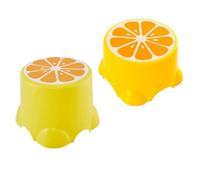 HOMSFOU 2 Pièces Tabouret en Plastique pour Garçon et Filles à Thème de Fruits Motifs Cartoon, Robuste et Résistant à l'usure, Bord Arrondi, pour Salle de Bain et Lavage de Voiture