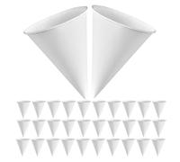 HOMSFOU 200 Pièces Gobelets en Papier Coniques Blancs 6 Oz Épais | Granités et Glace, Usage Cafés ou Fêtes, Lot, Design Minimaliste