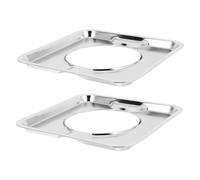 HOMSFOU 2pièces Lèchefrite Carrée Pour Brûleur De Cuisinière à Gaz Protection Et Remplacement Pour Plaques De Cuisson Facile à Nettoyer