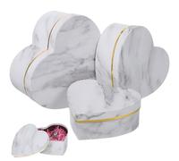 HOMSFOU 3 Boîtes Boîte En Forme De Cœur Boîtes Pour Compositions Boîte De Faveurs De Mariage Boîtes En Carton En Forme De Coeur Coffret Arrangement De Fleurs Papier Carton