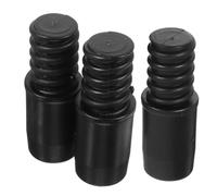 HOMSFOU 3 Pièces Adaptateur de Poignée Extension en Plastique Noir Extrémité Filetée pour Manche Droit et Tige D'extension, pour Nettoyage Domestique Stable et Polyvalent