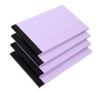 HOMSFOU 4 Pièces Bloc-notes Ligné Légal Pourpre, Papier Simple | Carnet D'idées Multi-usage, Format Pratique pour Travail et Bureau, Lot de Quatre Pièces