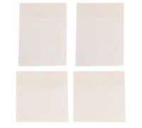 HOMSFOU 4 Pièces Papiers Mémo Adhésifs Transparents, Papier Simple | Autocollants pour Mémo, Forte Adhérence, S’enlèvent sans Traces, Beige, pour École et Bureau