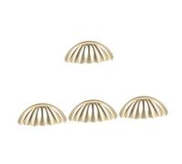 HOMSFOU 4 Pièces Poignée D'armoire Coquille Doublure De Tiroir Plaque Rail Plateau Tournant Paresseux Passage Couler Tire Crochet De Porte Para La Commode Étagère Alliage De Zinc Golden