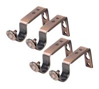 HOMSFOU 4 Pièces Support de Tringle à Rideaux pour 18-22 MM | Marron, Style Élégant Rétro, Fixation Murale Simple, Remplace un Ancien Élément Cassé, Maintien Ferme
