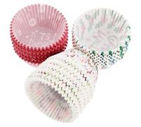 HOMSFOU 400 Pièces Papier Caissettes à Cupcake de Noël, pour Fêtes et | Papier Alimentaire, Style Chic et Délicat, Adaptées aux Cupcakes et Gâteau Chocolat, Mariage et Hiver Plusieurs styles