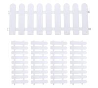 HOMSFOU 5 Pièces Clôture Décorative de Jardin Extérieure Blanc Solide en | Protection de Pelouse, Usage Répété, Facile à Utiliser, pour Jardin Féerique, Fêtes, Bordure