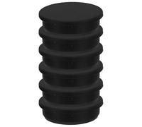HOMSFOU 6 Pièces Bouchon D'extrémité de Tube en Silicone Noir 2 Pouces,