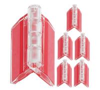 HOMSFOU 6 Pièces Charnière Adhésive en Acrylique 35x25mm, Compacte | Adhésif Puissant, Usage Polyvalent, Format Portable, pour Boîte et Meuble Cuisine, Finition Transparente