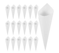 HOMSFOU 60 Pièces Cônes en Papier Kraft Blanc Grosse Capacité Forme Conique Classique Décor Vintage pour Confettis Mariage Élégants pour Pétales ou Chocolats pour Fête