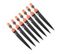HOMSFOU 7 Pièces Goutteur D'irrigation Réglable Micro-Goutte-Goutte sur Piquet Plastique Noir 0-140 L/h 360° Tube Capillaire 7mm pour Irrigation Goutte à Goutte Jardin et Serrage