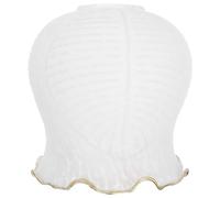 HOMSFOU Abat-jour en verre blanc Lys Abat-jour tulipe Couvercles de lumière fleurs de rechange suspension E27 pour lampadaire chevet