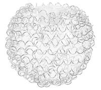 HOMSFOU Abat-jour pour lustre, abat-jour de plafonnier en verre G9, sphère extérieure en fil d'aluminium, pratique et élégant, pour lampe suspendue
