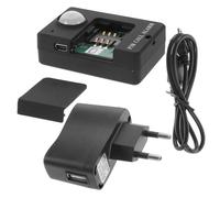 HOMSFOU Alarme GSM à Capteur Infrarouge pour Sécurité Magasin Et Usine, Installation Murale, Alerte Automatique avec Voyants LED, Compatible Tension Ac220-240, Noir