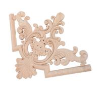 HOMSFOU Applique Angle Sculpté en Bois Khaki pour Meubles, Installation Simple, Détail Artistique Fait Main, pour Personnalisation D'armoires Cuisine et Projets DIY