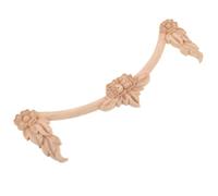 HOMSFOU Applique pour Meubles, Appliques en Bois Sculpté, Non Peinte, 11,79x3,93 Pouces, Bois, pour Armoires et Lits, Décoration Intérieure DIY