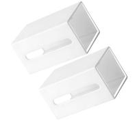 HOMSFOU Boîte de Rangement Murale Blanche Tiroir pour Cosmétiques et Boutons en Hips 2pcs Organisateur Multi-usages pour Salle de Bain ou Chambre