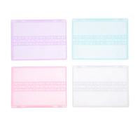 HOMSFOU Boîte de Rangement pour Outils de Manucure 14 Emplacements, Lot de 4 Mini Boîtiers en Pp Solide, Couleurs Assorties, Organiseurs D’embouts de Perceuse à Ongles pour Usage