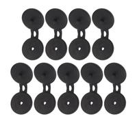 HOMSFOU Bouchon de Bouteille en Plastique Noir 9 Pièces Anti-fuite Facile à Installer , pour Shampooing et Autres Liquides , pour Sport et Voyage
