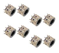HOMSFOU Bouchon de Flacon de Parfum Élégant 8pcs avec Structure 15groove pour Voyage et Cadeau, Design Moderne en Plastique et Métal