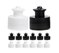 HOMSFOU Bouchons de Bouteille d'eau Sportifs Réutilisables en Plastique 28mm Ouverture à Pression et Design à Tirer, Pack de 20 pour Bouteilles Portables en Déplacement