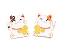 HOMSFOU Broche en Alliage Léger et Compacte de Chat 2pcs, Design Charmant et Simple, Accessoire pour Cérémonies et Célébrations