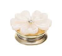 HOMSFOU Broche Fleur en Coquillage Naturel Blanc, Épingle Magnétique sans Perçage, Broche Rétro Légère pour Vêtements et Paquet à Dos, Accessoire Mode Femme Élégante, Présent Fête