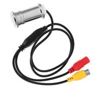 HOMSFOU Caméra Vidéo de Porte 800tvl 90 Degrés, Métal, pour Entrée | Adaptateur Dc 9v, Capteur Cmos 1/4 Pouce, Sortie Cvbs Pal Ntsc, Câble Av Jaune