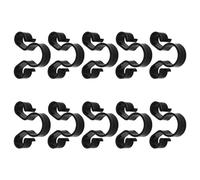 HOMSFOU Clips de Sécurité Faciles à Nettoyer Lot de 10 pour Bouteilles en Plastique Noir et Protégeant Mains, pour Mariages et Anniversaires