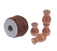HOMSFOU Cordon Décoratif Marron en Bois Tressé 1,8 Mm pour Stores en Aluminium, Accessoires Multifonctions pour Embrasse de Rideau, pour Bouquets de Plantes et Artisanat