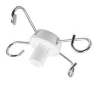 HOMSFOU Crochet Suspendre pour Porte-perfusion en Acier Inoxydable et Plastique, Blanc 4 Crochets Compatible Trou 19 Mm, Accessoire Support Perfusion pour Usage Hospitalier et Domicile,