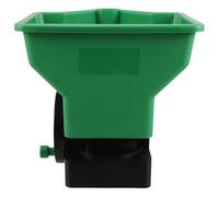 HOMSFOU Épandeur Manuel Semoir de Jardinage Rotatif Portable en Plastique Vert, pour Graines et Carottes, Petits Travaux de Jardin et Pelouse