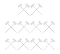 HOMSFOU Étiquettes de Plante en Plastique Étanches 20 Pcs, Format T Incliné 30 Cm Blanc, Marqueurs de Jardinage pour Serrage, Pots et Extérieur, Lanières D’identification Pratiques