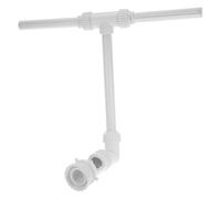 HOMSFOU Fontaine de Piscine à Double Tête en PC Blanc pour Bassin | Support Extérieur Résistant à L’usure, Installation Simple, Jet D’eau Captivant, pour Jardin et Piscine