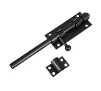 HOMSFOU Loquet de Porte Dimensions 19,5x4x2,2 Cm en Acier Inoxydable Noir, Verrou Coulissant Robuste Fonctionnement Fluide, pour Portails Extérieurs et Abris de Jardin