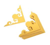 HOMSFOU Lot de 12 Stickers Muraux Miroir Effet Doré en Acrylique Autocollants D'angle Décoratifs pour Salon Salle de Bain, Décoration Intérieure Moderne, Autocollants Muraux Solide