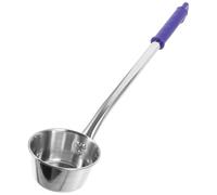 HOMSFOU Louche à Soupe en Acier Inoxydable à Long Manche Crochet, Design Ergonomique, Grosse Capacité, pour Cuisines et Cantines